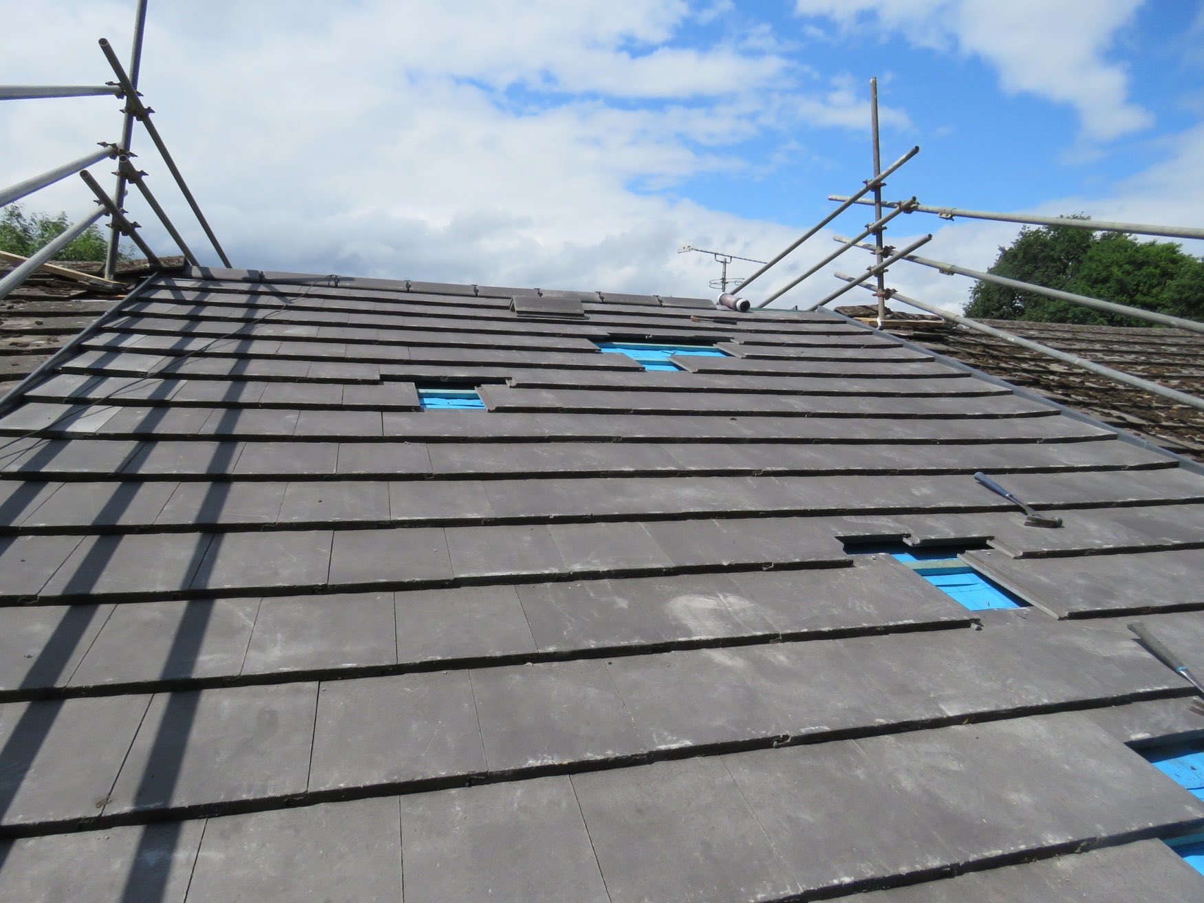Natural slate roof repair in Falmouth